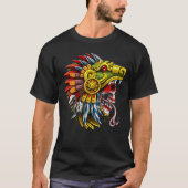 Aztec Serpent Skull Warrior T-Shirt (Vorderseite)