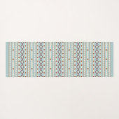 Aztec Shapes 2Way Muster Rusts Cream Aquamarin-bla Yogamatte (Rückseite (Horizontal))