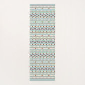 Aztec Shapes 2Way Muster Rusts Cream Aquamarin-bla Yogamatte (Rückseite)