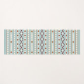 Aztec Shapes 2Way Muster Rusts Cream Aquamarin-bla Yogamatte (Vorderseite (Horizontal))