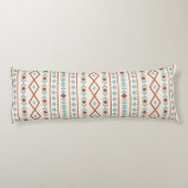 Aztec Shapes lg V Muster Rost Aquamarine Creme Seitenschläferkissen (Rückseite)