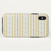 Aztec Shapes Muster Aquamarine Goldcreme Case-Mate iPhone Hülle (Rückseite (Horizontal))