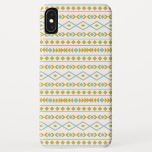Aztec Shapes Muster Aquamarine Goldcreme Case-Mate iPhone Hülle