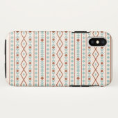 Aztec Shapes Muster Rost Aquamarine Creme Case-Mate iPhone Hülle (Rückseite (Horizontal))