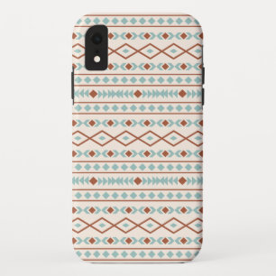 Aztec Shapes Muster Rost Aquamarine Creme Case-Mate iPhone Hülle
