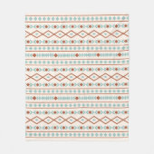 Aztec Shapes Muster Rost Aquamarine Creme Fleecedecke (Vorderseite)