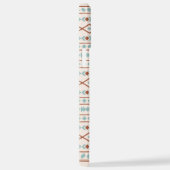 Aztec Shapes Muster Rost Aquamarine Creme iPhone Hülle (Rechte Seite)