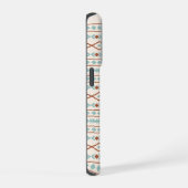 Aztec Shapes Muster Rost Aquamarine Creme iPhone Hülle (Rechte Seite)
