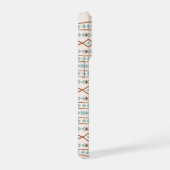 Aztec Shapes Muster Rost Aquamarine Creme iPhone Hülle (Rechte Seite)