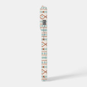 Aztec Shapes Muster Rost Aquamarine Creme iPhone Hülle (Linke Seite)