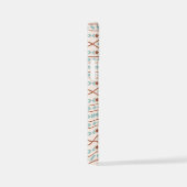 Aztec Shapes Muster Rost Aquamarine Creme iPhone Hülle (Rechte Seite)