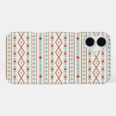 Aztec Shapes Muster Rost Aquamarine Creme iPhone Hülle (Rückseite (Horizontal))
