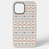 Aztec Shapes Muster Rost Aquamarine Creme iPhone Hülle (Rückseite)