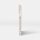 Aztec Shapes Muster Rost Aquamarine Creme iPhone Hülle (Linke Seite)