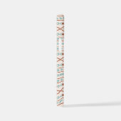 Aztec Shapes Muster Rost Aquamarine Creme iPhone Hülle (Rechte Seite)