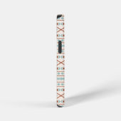 Aztec Shapes Muster Rost Aquamarine Creme iPhone Hülle (Rechte Seite)
