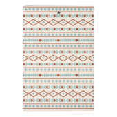 Aztec Shapes Muster Rost Aquamarine Creme Mini Klemmbrett (Rückseite)