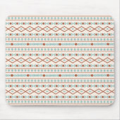 Aztec Shapes Muster Rost Aquamarine Creme Mousepad (Vorne)