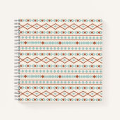 Aztec Shapes Muster Rost Aquamarine Creme Notizblock (Vorderseite)