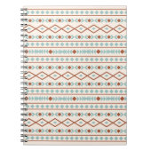 Aztec Shapes Muster Rost Aquamarine Creme Notizblock (Vorderseite)
