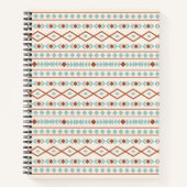 Aztec Shapes Muster Rost Aquamarine Creme Notizblock (Vorderseite)