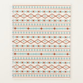 Aztec Shapes Muster Rost Aquamarine Creme Planer (Vorderseite)