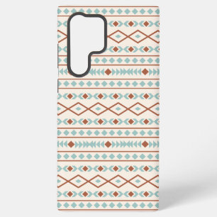 Aztec Shapes Muster Rost Aquamarine Creme Samsung Galaxy Hülle