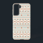 Aztec Shapes Muster Rost Aquamarine Creme Samsung Galaxy Hülle<br><div class="desc">Aztec beeinflusste Formen und Linienmuster in Rost/Terrakotta Farbe aquamarine Farbdetails auf cremefarbenem Hintergrund.</div>