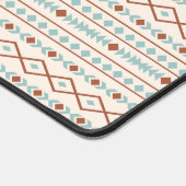 Aztec Shapes Muster Rost Aquamarine Creme Schreibtischunterlage (Ecke)