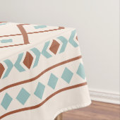 Aztec Shapes Muster Rost Aquamarine Creme Tischdecke (Beispiel)