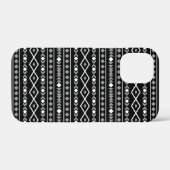 Aztec Shapes Muster Weiß Grau Schwarz Case-Mate iPhone Hülle (Rückseite (Horizontal))