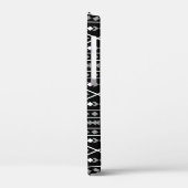 Aztec Shapes Muster Weiß Grau Schwarz Case-Mate iPhone Hülle (Rückseite / Links)