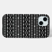 Aztec Shapes Muster Weiß Grau Schwarz Case-Mate iPhone Hülle (Rückseite (Horizontal))