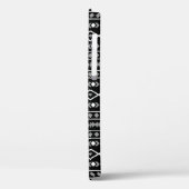 Aztec Shapes Muster Weiß Grau Schwarz Case-Mate iPhone Hülle (Rückseite / Links)