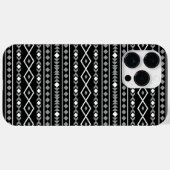 Aztec Shapes Muster Weiß Grau Schwarz Case-Mate iPhone Hülle (Rückseite (Horizontal))