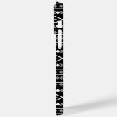 Aztec Shapes Muster Weiß Grau Schwarz Case-Mate iPhone Hülle (Rückseite / Links)