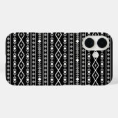 Aztec Shapes Muster Weiß Grau Schwarz Case-Mate iPhone Hülle (Rückseite (Horizontal))