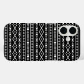 Aztec Shapes Muster Weiß Grau Schwarz Case-Mate iPhone Hülle (Rückseite (Horizontal))