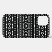 Aztec Shapes Muster Weiß Grau Schwarz Case-Mate iPhone Hülle (Rückseite (Horizontal))