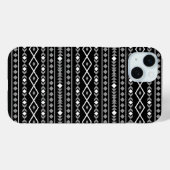 Aztec Shapes Muster Weiß Grau Schwarz Case-Mate iPhone Hülle (Rückseite (Horizontal))
