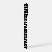 Aztec Shapes Muster Weiß Grau Schwarz iPhone 15 Hülle (Rechte Seite)