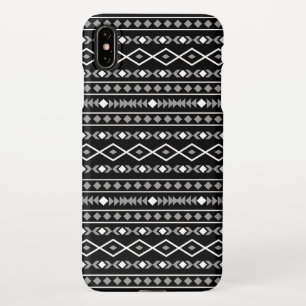 Aztec Shapes Muster Weiß Grau Schwarz iPhone Hülle