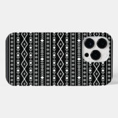Aztec Shapes Muster Weiß Grau Schwarz iPhone Hülle (Rückseite (Horizontal))
