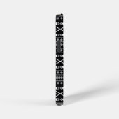 Aztec Shapes Muster Weiß Grau Schwarz iPhone Hülle (Rechte Seite)