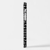 Aztec Shapes Muster Weiß Grau Schwarz iPhone Hülle (Linke Seite)