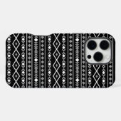 Aztec Shapes Muster Weiß Grau Schwarz iPhone Hülle (Rückseite (Horizontal))
