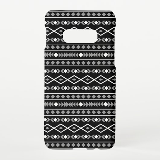 Aztec Shapes Muster Weiß Grau Schwarz Samsung Galaxy Hülle (Rückseite)