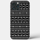 Aztec Shapes Pattern Grau Schwarz Case-Mate iPhone Hülle (Rückseite)