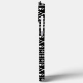 Aztec Shapes Pattern Grau Schwarz Case-Mate iPhone Hülle (Rückseite / Links)