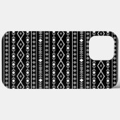 Aztec Shapes Pattern Grau Schwarz Case-Mate iPhone Hülle (Rückseite (Horizontal))